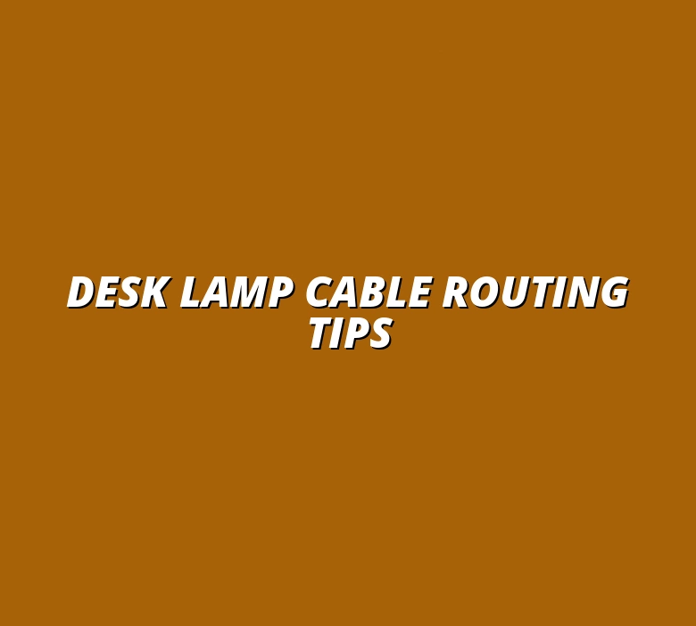 best practices for desk lamp cable routing